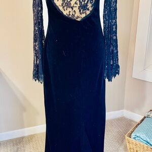 Jessica McClintock Black Velvet Dress